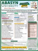 Admission notice for Abasyn University Peshawar